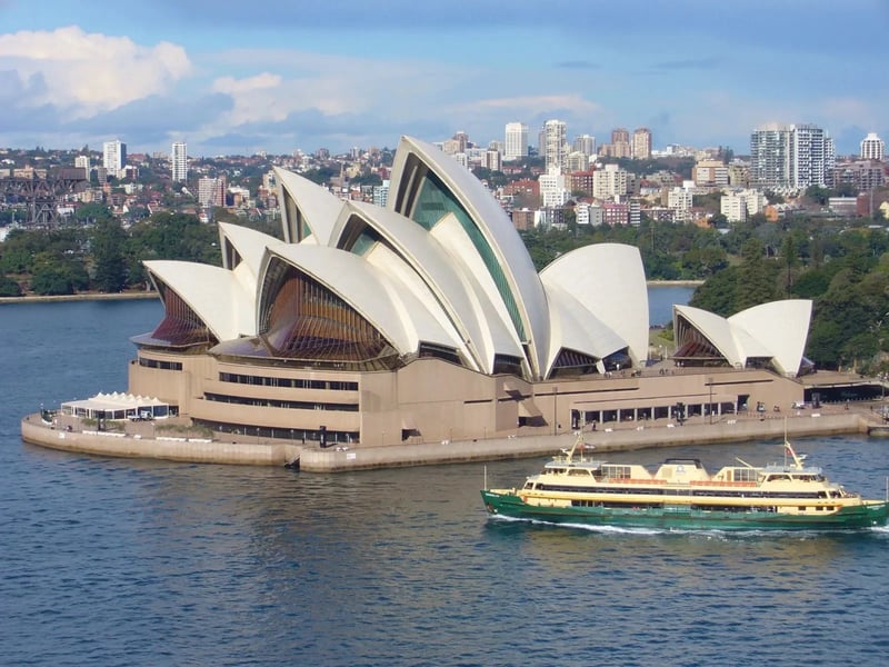 Sydney Opera House overlooking the harbor